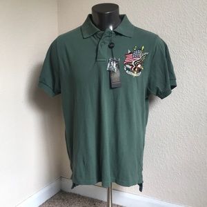 Ed Hardy Born Free Embroidered Polo Shirt Size XL
